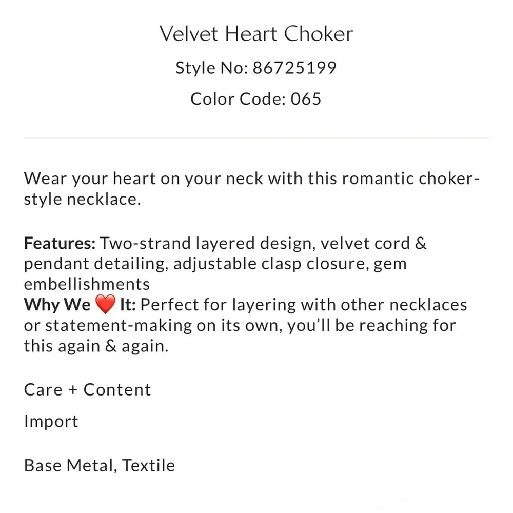 Free People Velvet Heart Choker (pink blush) NWT - Picture 6 of 6